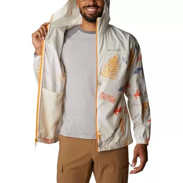 imageColumbia Mens Flash Challenger Novelty WindbreakerChalk Wanderlandia Print