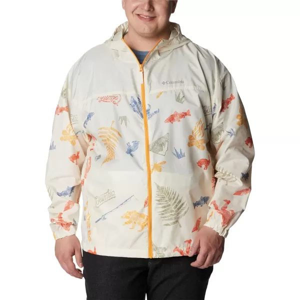imageColumbia Mens Flash Challenger Novelty WindbreakerChalk Wanderlandia Print