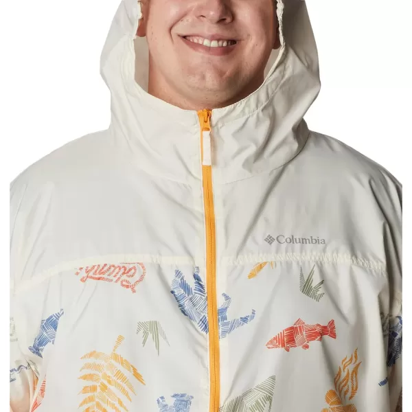 imageColumbia Mens Flash Challenger Novelty WindbreakerChalk Wanderlandia Print