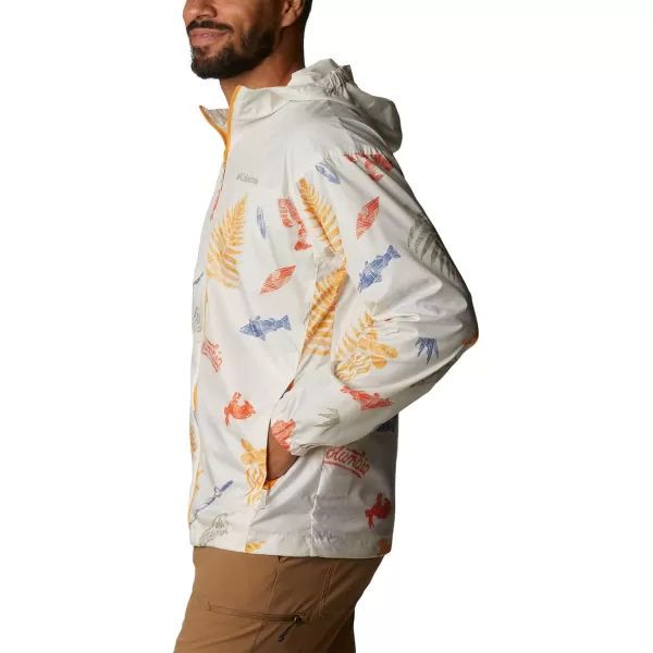 imageColumbia Mens Flash Challenger Novelty WindbreakerChalk Wanderlandia Print