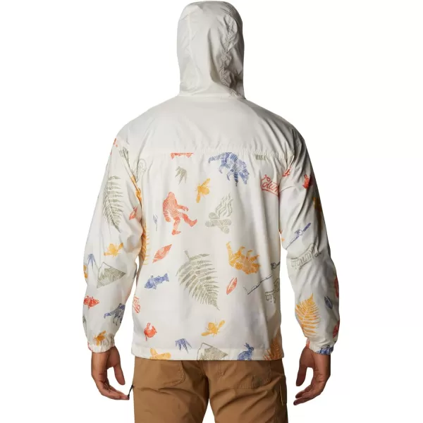 imageColumbia Mens Flash Challenger Novelty WindbreakerChalk Wanderlandia Print