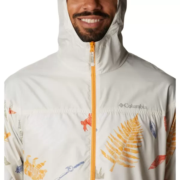 imageColumbia Mens Flash Challenger Novelty WindbreakerChalk Wanderlandia Print