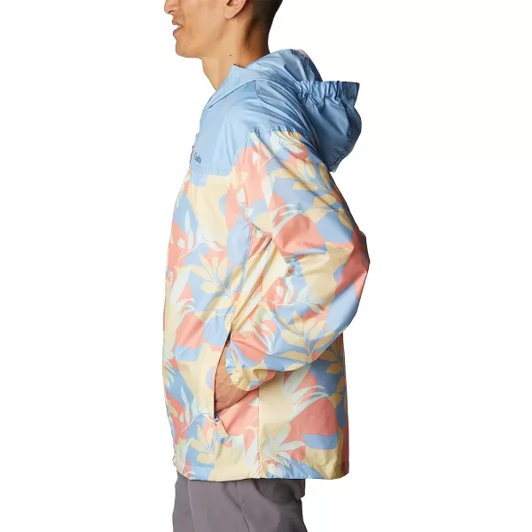 imageColumbia Mens Flash Challenger Novelty WindbreakerCornstalk Floriated PrintJet Stream