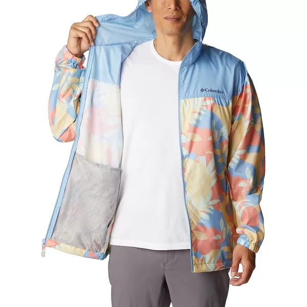 imageColumbia Mens Flash Challenger Novelty WindbreakerCornstalk Floriated PrintJet Stream