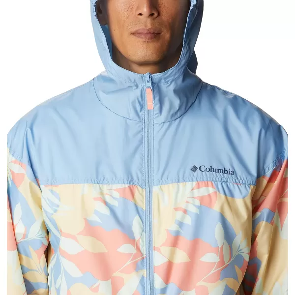 imageColumbia Mens Flash Challenger Novelty WindbreakerCornstalk Floriated PrintJet Stream