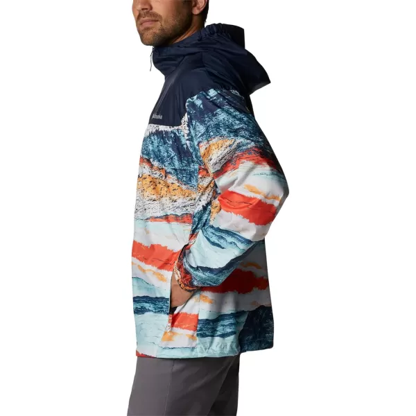 imageColumbia Mens Flash Challenger Novelty WindbreakerIcy Morn Hyper Nature Print
