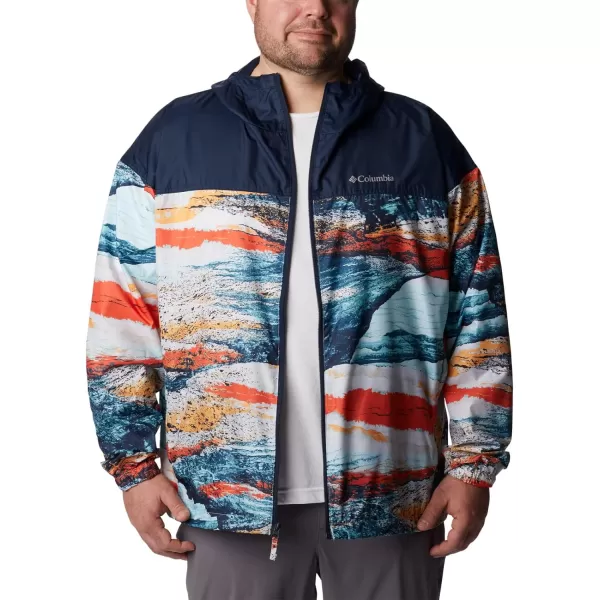 imageColumbia Mens Flash Challenger Novelty WindbreakerIcy Morn Hyper Nature Print