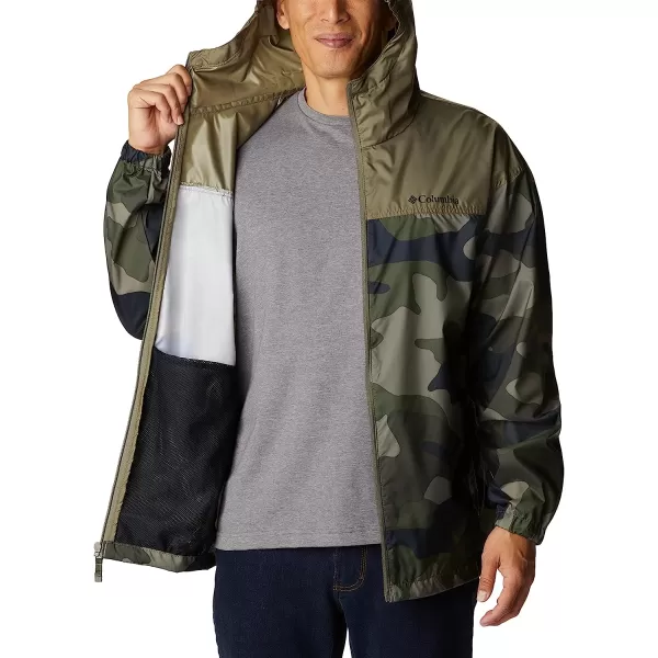 imageColumbia Mens Flash Challenger Novelty WindbreakerStone Green Mod Camo PrintStone Green
