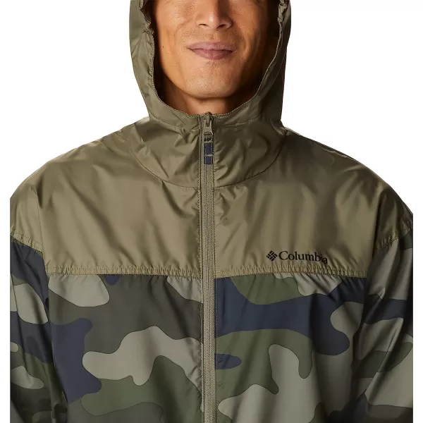 imageColumbia Mens Flash Challenger Novelty WindbreakerStone Green Mod Camo PrintStone Green