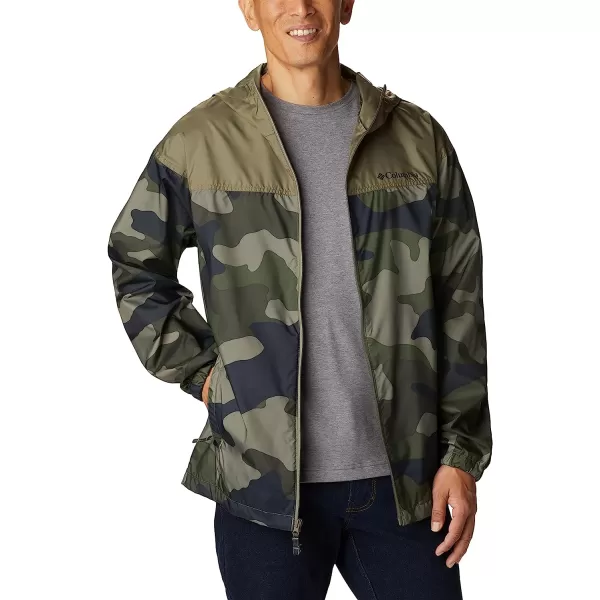 imageColumbia Mens Flash Challenger Novelty WindbreakerStone Green Mod Camo PrintStone Green