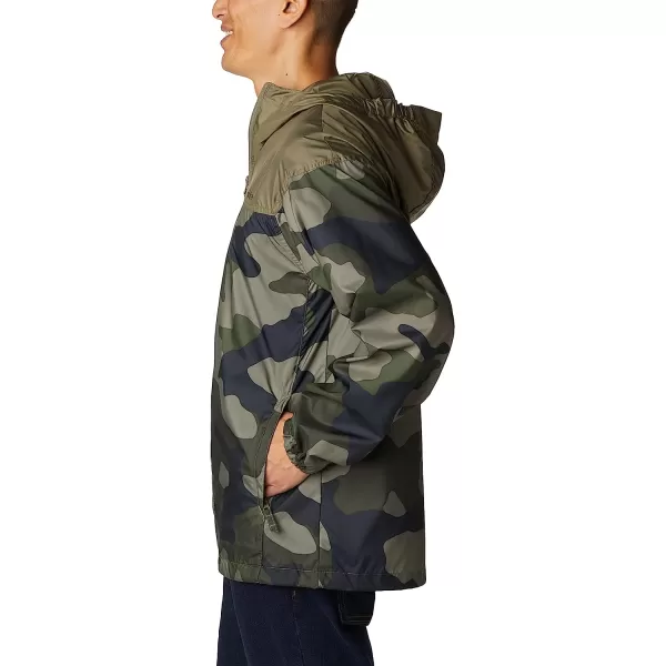 imageColumbia Mens Flash Challenger Novelty WindbreakerStone Green Mod Camo PrintStone Green
