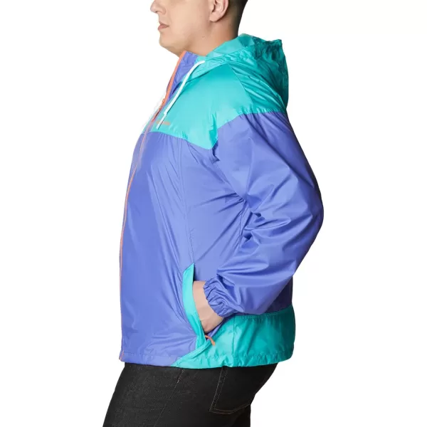 imageColumbia Mens Flash Challenger WindbreakerPurple LotusBright Aqua