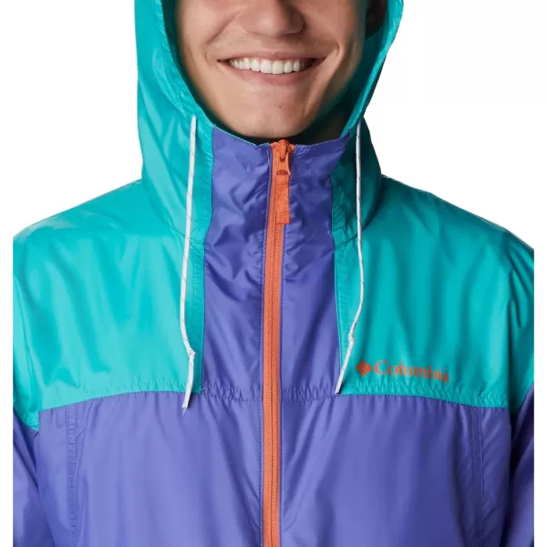 imageColumbia Mens Flash Challenger WindbreakerPurple LotusBright Aqua