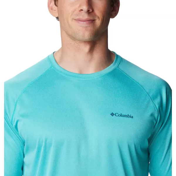 imageColumbia Mens Fork Stream Heather Long Sleeve ShirtBright Aqua Heather