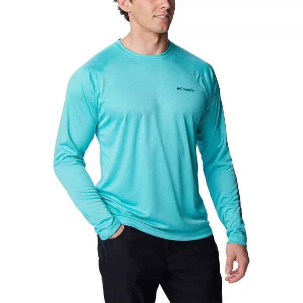 imageColumbia Mens Fork Stream Heather Long Sleeve ShirtBright Aqua Heather