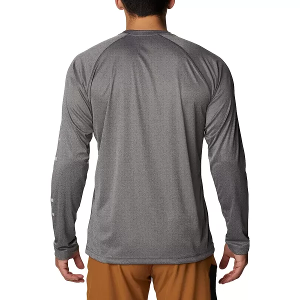 imageColumbia Mens Fork Stream Heather Long Sleeve ShirtCharcoal HeatherCool Grey Logo