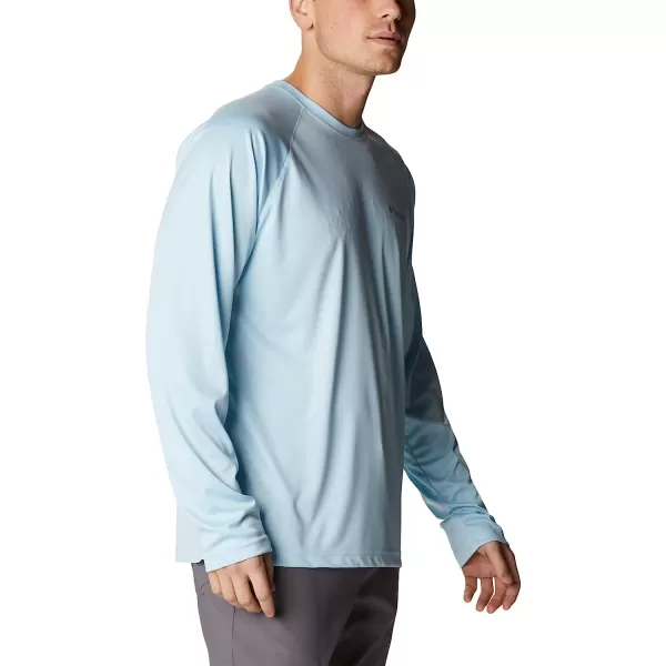 imageColumbia Mens Fork Stream Heather Long Sleeve ShirtSky Blue HeatherWhite Logo
