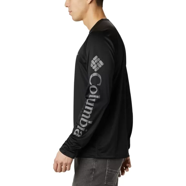 imageColumbia Mens Fork Stream Long Sleeve ShirtBlackCity Grey Logo