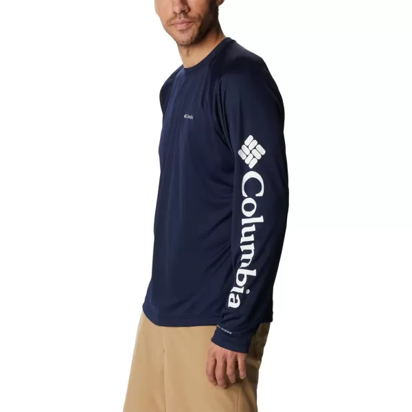 imageColumbia Mens Fork Stream Long Sleeve ShirtCollegiate NavyWhite Logo