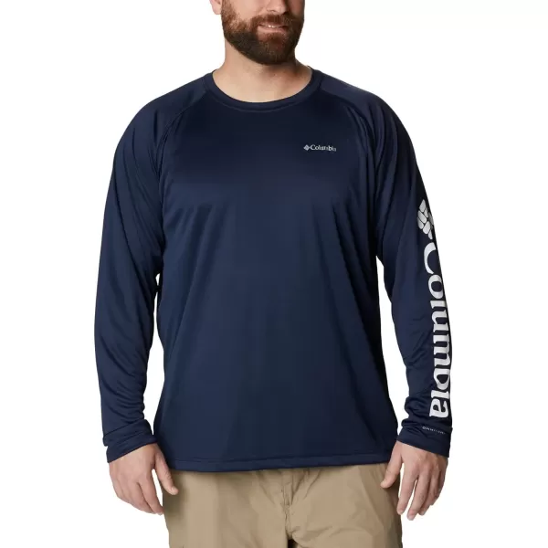 imageColumbia Mens Fork Stream Long Sleeve ShirtCollegiate NavyWhite Logo