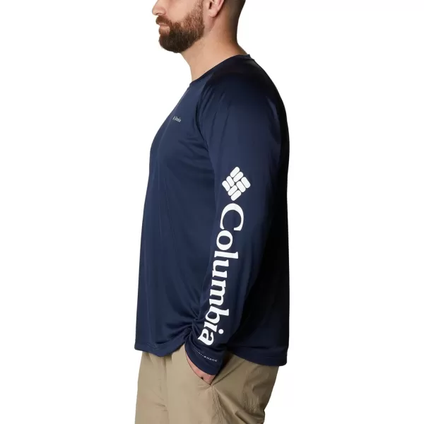 imageColumbia Mens Fork Stream Long Sleeve ShirtCollegiate NavyWhite Logo