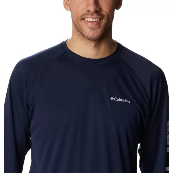 imageColumbia Mens Fork Stream Long Sleeve ShirtCollegiate NavyWhite Logo