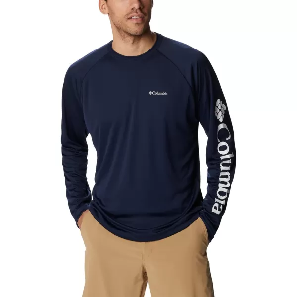 imageColumbia Mens Fork Stream Long Sleeve ShirtCollegiate NavyWhite Logo