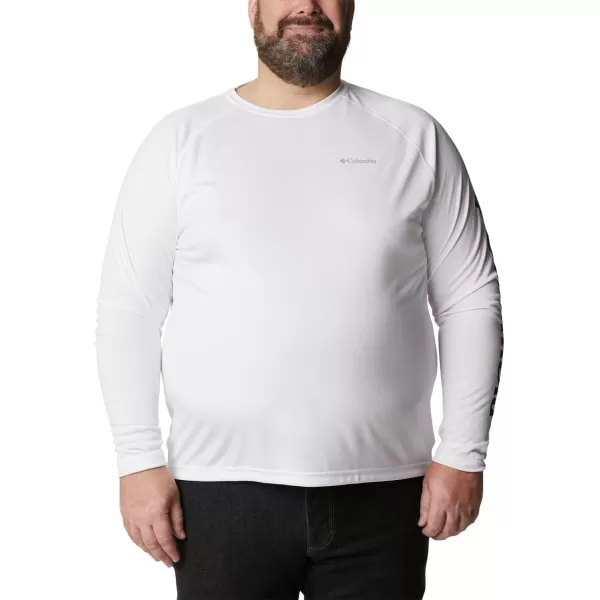imageColumbia Mens Fork Stream Long Sleeve ShirtWhiteCollegiate Navy Logo
