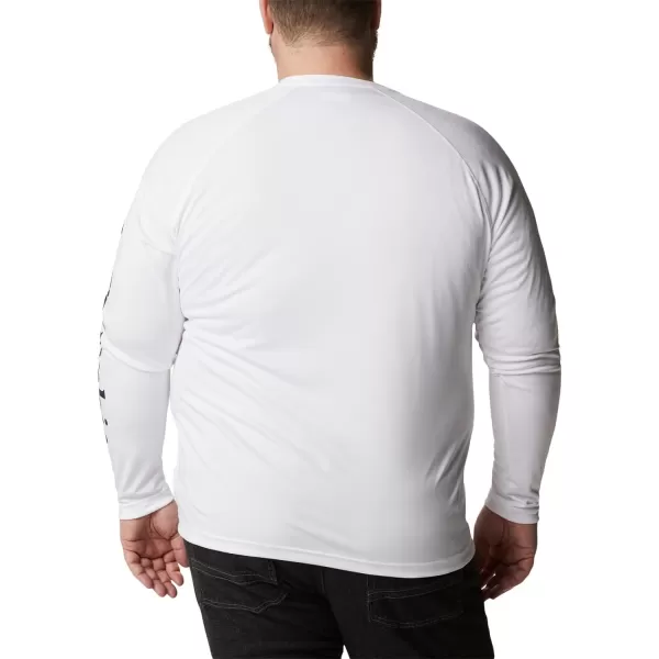imageColumbia Mens Fork Stream Long Sleeve ShirtWhiteCollegiate Navy Logo