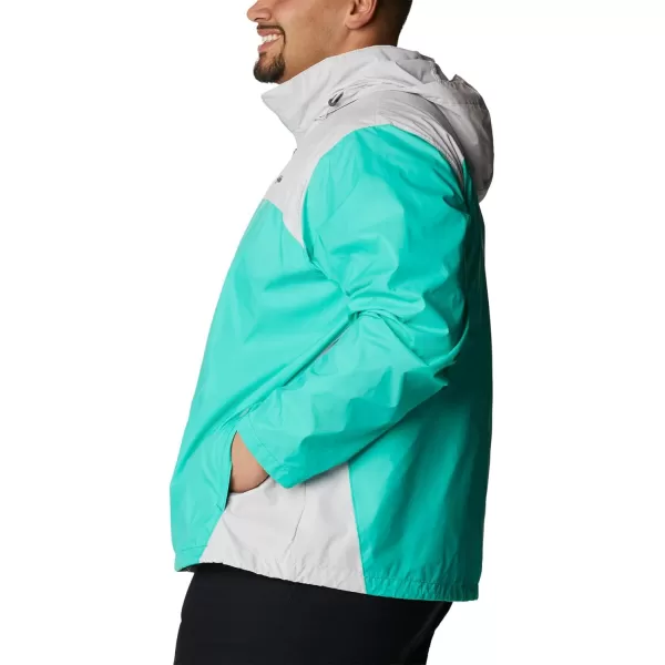 imageColumbia Mens Glennaker Rain JacketElectric Turquoise  Nimbus Grey