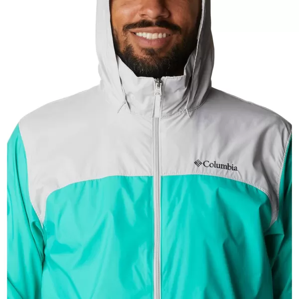 imageColumbia Mens Glennaker Rain JacketElectric Turquoise  Nimbus Grey
