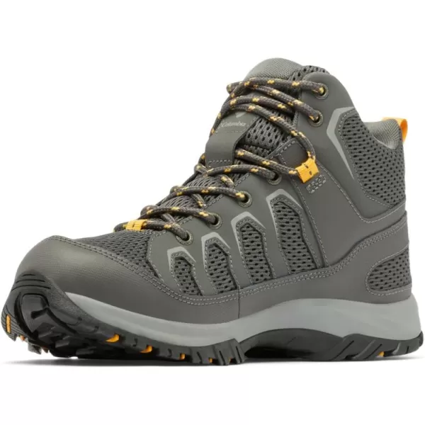 imageColumbia Mens Granite Trail Mid Waterproof Hiking ShoeDark GreyRaw Honey