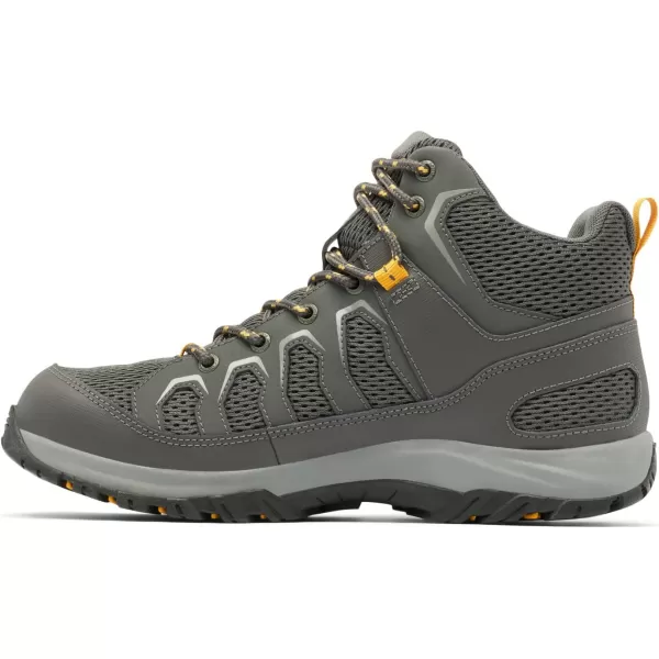 imageColumbia Mens Granite Trail Mid Waterproof Hiking ShoeDark GreyRaw Honey