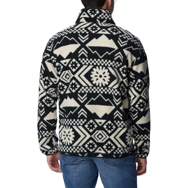 imageColumbia Mens Helvetia Half Snap FleeceBlack Checkered Peaks Tonal
