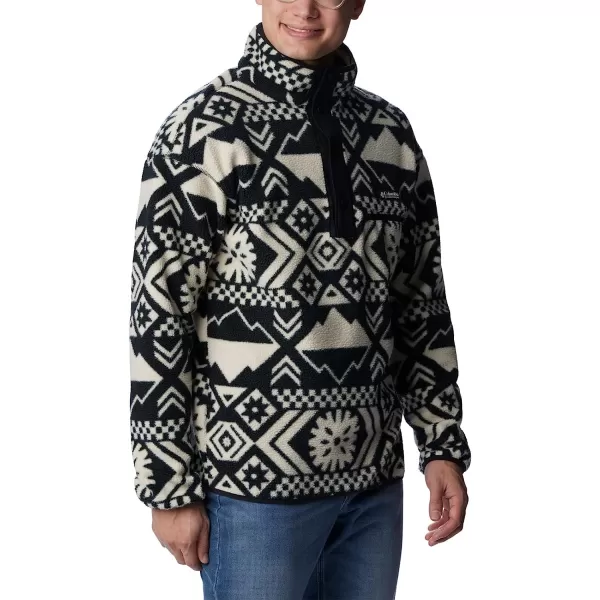 imageColumbia Mens Helvetia Half Snap FleeceBlack Checkered Peaks Tonal