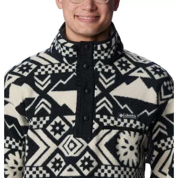 imageColumbia Mens Helvetia Half Snap FleeceBlack Checkered Peaks Tonal