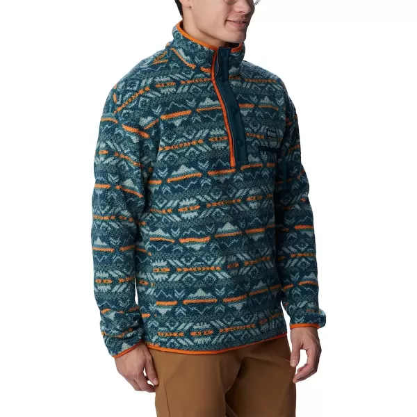 imageColumbia Mens Helvetia Half Snap FleeceNight Wave Checkered Peaks Multi
