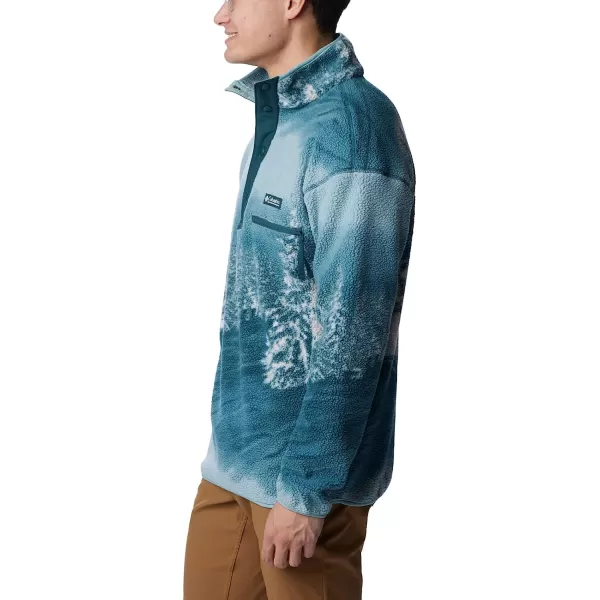 imageColumbia Mens Helvetia Half Snap FleeceNight Wave Solar Ski Print