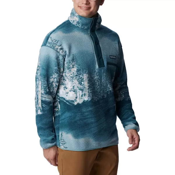 imageColumbia Mens Helvetia Half Snap FleeceNight Wave Solar Ski Print
