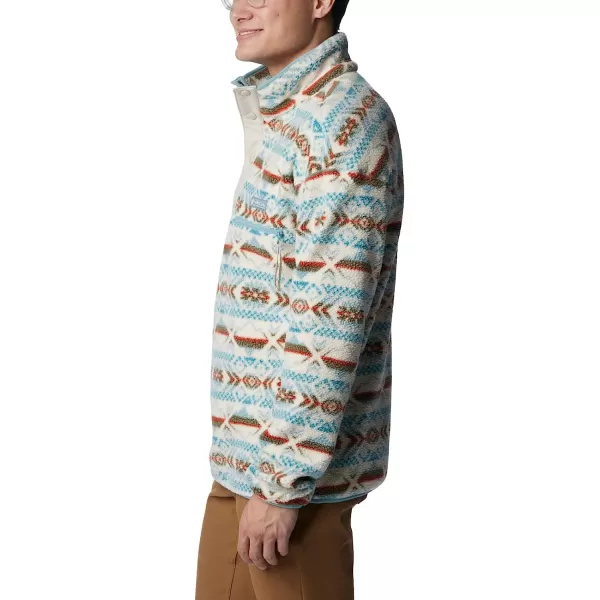 imageColumbia Mens Helvetia Half Snap FleeceStone Blue Checkered Peaks Multi