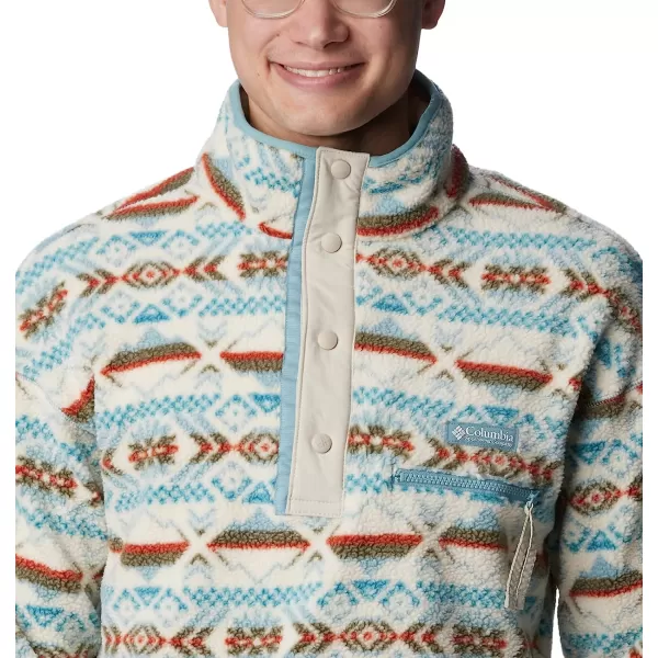 imageColumbia Mens Helvetia Half Snap FleeceStone Blue Checkered Peaks Multi