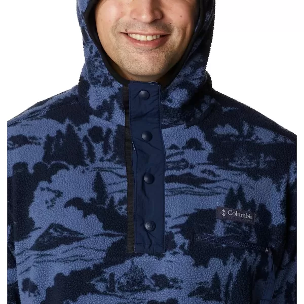 imageColumbia Mens Helvetia HoodieCollegiate Navy Roasted Print