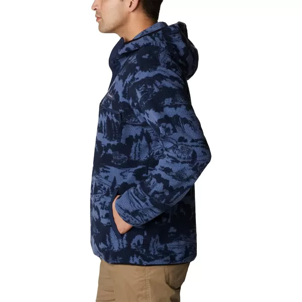 imageColumbia Mens Helvetia HoodieCollegiate Navy Roasted Print