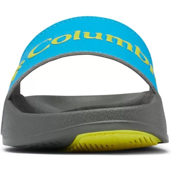 imageColumbia Mens Hood River Slide Sport SandalOcean BlueWarning Yellow