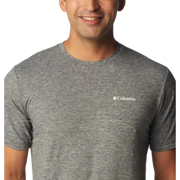 imageColumbia Mens Kwick Hike Back Graphic Short Sleeve TeeBlack HeatherMoonscape