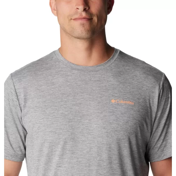 imageColumbia Mens Kwick Hike Back Graphic Short Sleeve TeeBoulder HeatherMoonscape