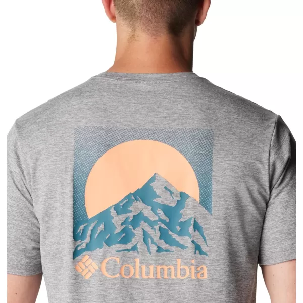 imageColumbia Mens Kwick Hike Back Graphic Short Sleeve TeeBoulder HeatherMoonscape