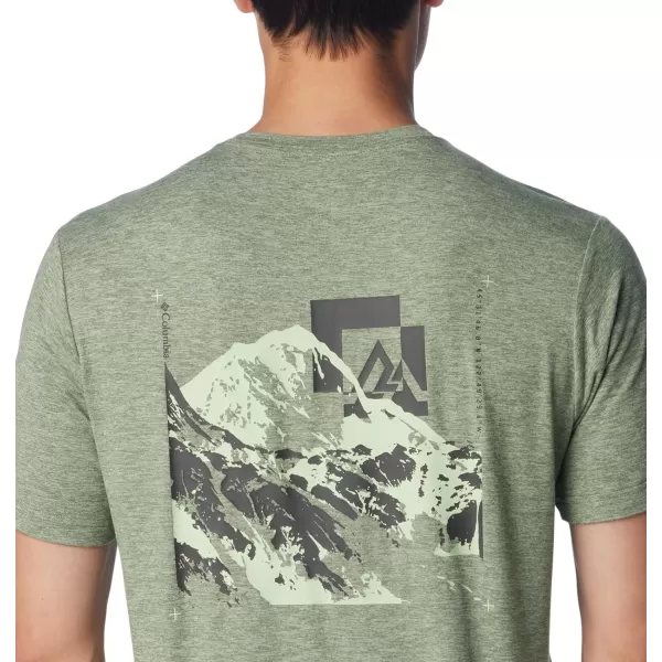 imageColumbia Mens Kwick Hike Back Graphic Short Sleeve TeeCanteen HeatherMountainair