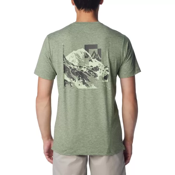 imageColumbia Mens Kwick Hike Back Graphic Short Sleeve TeeCanteen HeatherMountainair