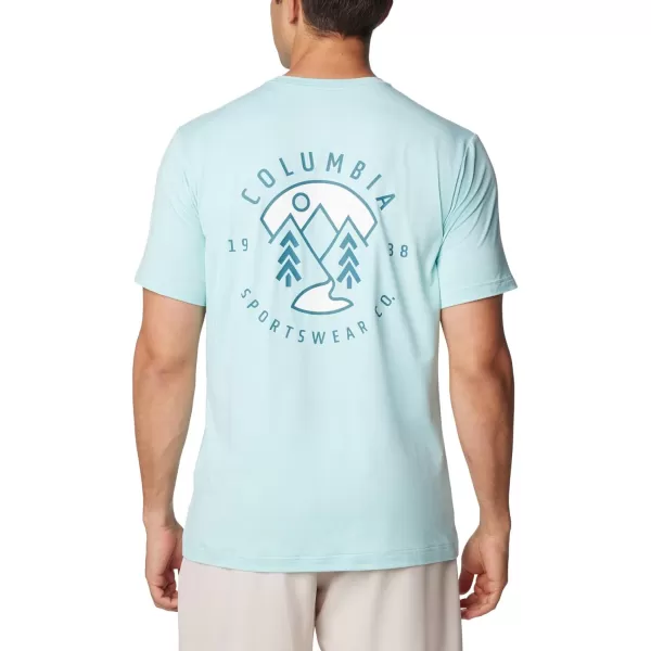imageColumbia Mens Kwick Hike Back Graphic Short Sleeve TeeSpray HeatherNaturally Boundless